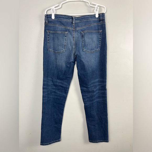 Eileen Fisher Mid Rise Straight Leg Jeans Size 8 Stretch Medium Wash - Picture 3 of 5